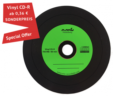 CD-R in Vinyloptik,  Carbon ,Farbe Grün 25 Stück